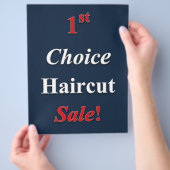 1st Choice Haircut Sale Post Promotional Flyer (Hand)