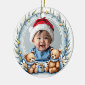 1st Christmas 2 sided, Bear Hugs & Baubles Keramik Ornament (Links)