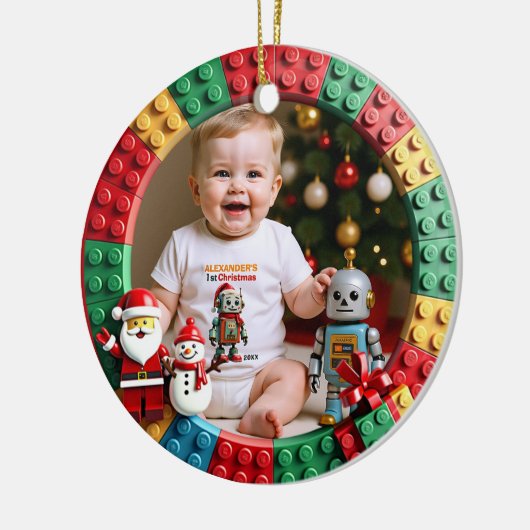 1st Christmas 2 sided, Bright Beginnings Keramik Ornament (Links)