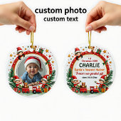 1st Christmas 2 sided, Elf Express Keepsake Keramik Ornament
