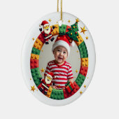 1st Christmas 2 sided Festive Builder Keramik Ornament (Rechts)