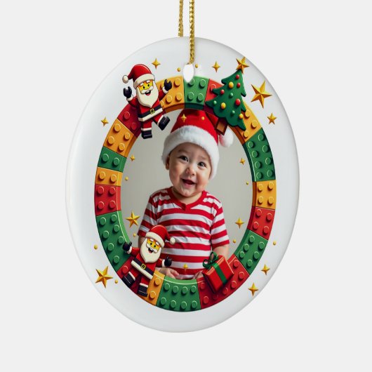 1st Christmas 2 sided Festive Builder Keramik Ornament (Rechts)