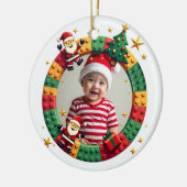 1st Christmas 2 sided Festive Builder Keramik Ornament (Links)