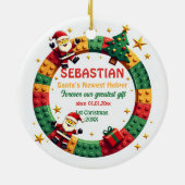 1st Christmas 2 sided Festive Builder Keramik Ornament (Hinten)