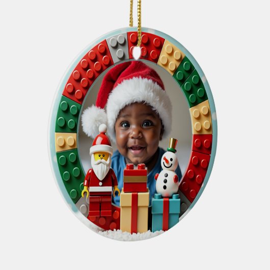 1st Christmas 2 sided Festive Builder Keramik Ornament (Rechts)