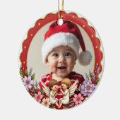 1st Christmas 2 sided Golden Keepsake Keramik Ornament (Links)