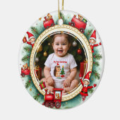 1st Christmas 2 sided, Holiday Express Keramik Ornament (Links)