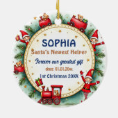 1st Christmas 2 sided, Holiday Express Keramik Ornament (Hinten)