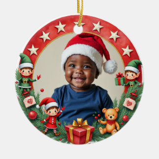 1st Christmas 2 sided, Keramik Ornament