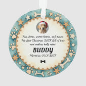 1st Christmas 2-sided Pawfect First Christmas Ornament (Rückseite)