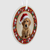 1st Christmas 2-sided Paws & Holly Ornament (Vorderseite)