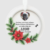 1st Christmas 2-sided “Paws & Poinsettias” Ornament (Rückseite)