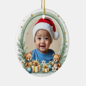 1st Christmas 2 sided, Rainbow Wishes Keramik Ornament (Rechts)