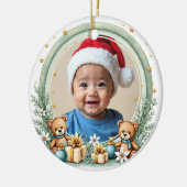 1st Christmas 2 sided, Rainbow Wishes Keramik Ornament (Links)