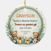 1st Christmas 2 sided, Rainbow Wishes Keramik Ornament (Hinten)