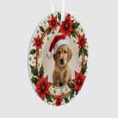 1st Christmas 2-sided Santa Paws Forever Ornament (Vorderseite)