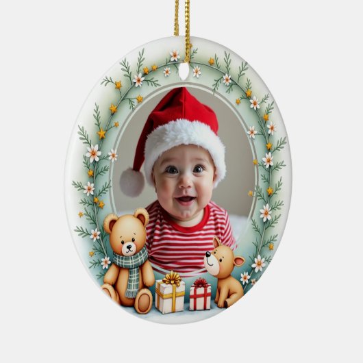 1st Christmas 2 sided Santa’s Newest Helper Keramik Ornament (Rechts)