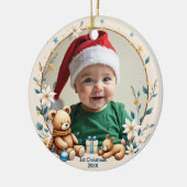 1st Christmas 2 sided Starry Snuggles Keramik Ornament (Links)