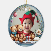 1st Christmas 2 sided, Tiny Toes & Tinsel Keramik Ornament (Links)