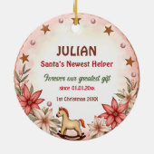 1st Christmas 2 sided, Toy Box Treasures Keramik Ornament (Hinten)