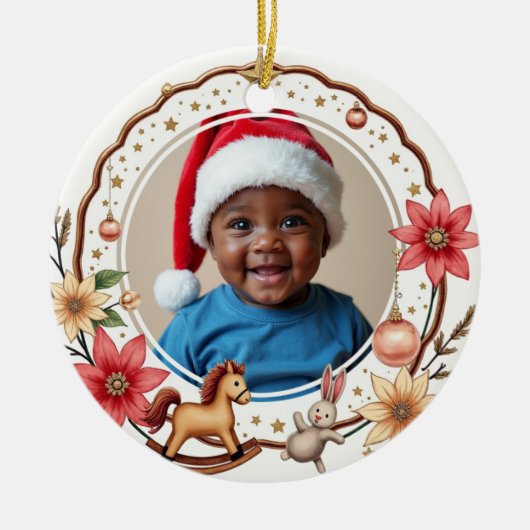 1st Christmas 2 sided, Toy Box Treasures Keramik Ornament (Vorne)