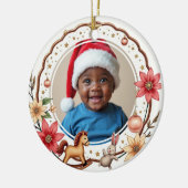 1st Christmas 2 sided, Toy Box Treasures Keramik Ornament (Links)