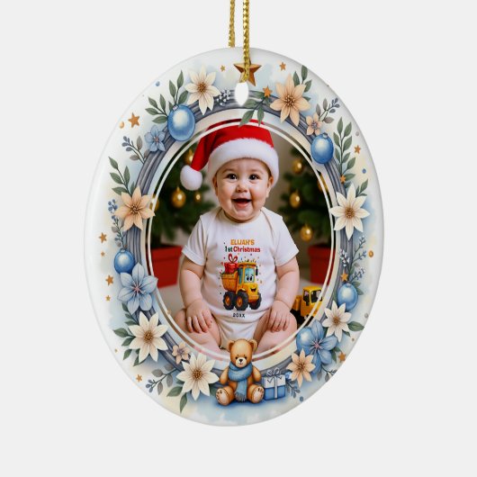 1st Christmas 2 sided, Twinkle & Cheer Keramik Ornament (Rechts)