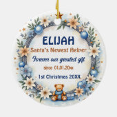 1st Christmas 2 sided, Twinkle & Cheer Keramik Ornament (Hinten)