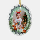 1st Christmas 2 sided, Woodland Wonder Keramik Ornament (Rechts)
