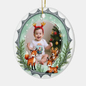 1st Christmas 2 sided, Woodland Wonder Keramik Ornament (Links)
