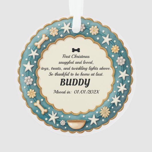 1st Christmas 2-sides Paw-liday Magic Ornament (Rückseite)