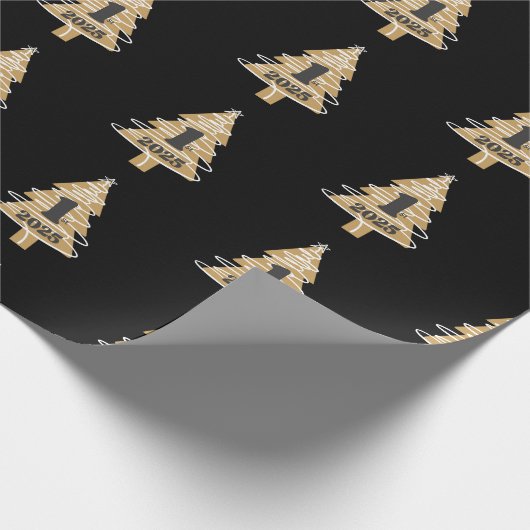 1st Christmas Black Geschenkpapier (Ecke)