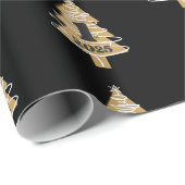 1st Christmas Black Geschenkpapier (Rolleneckpunkt)