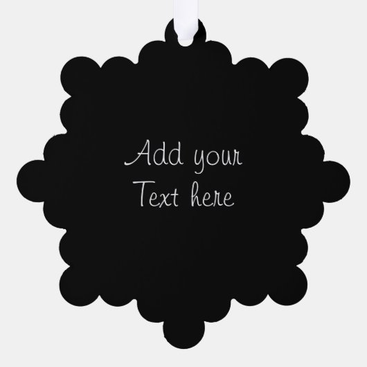 1st Christmas Black Ornament Karte (Rückseite)