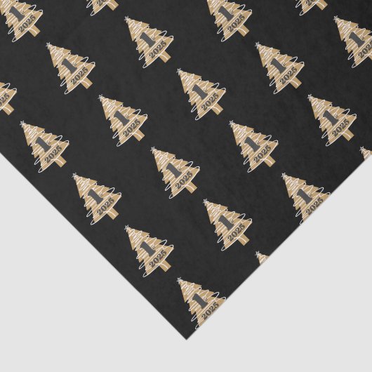 1st Christmas Black Seidenpapier (Ausschnitt)