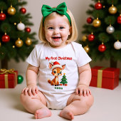 🎄1st Christmas, custom text, Doe-Re-Mi  Christmas Baby Strampler