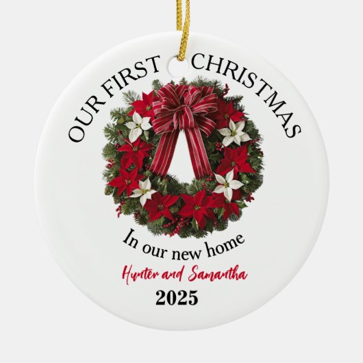 1st Christmas New Home Personalized Ornament (Vorne)