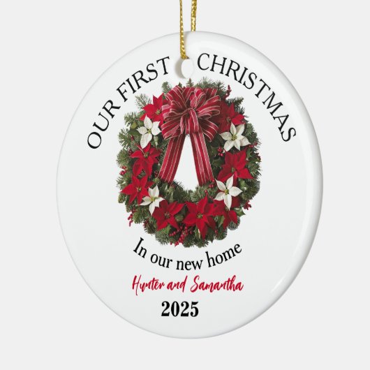 1st Christmas New Home Personalized Ornament (Links)