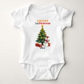 1st Christmas, own text, Frosty & Fir Delight Baby Strampler (Vorderseite)