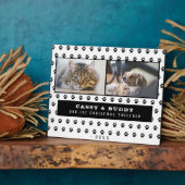 1st Christmas Together Cat Dog Paw 2 Foto Fotoplatte (Seite)