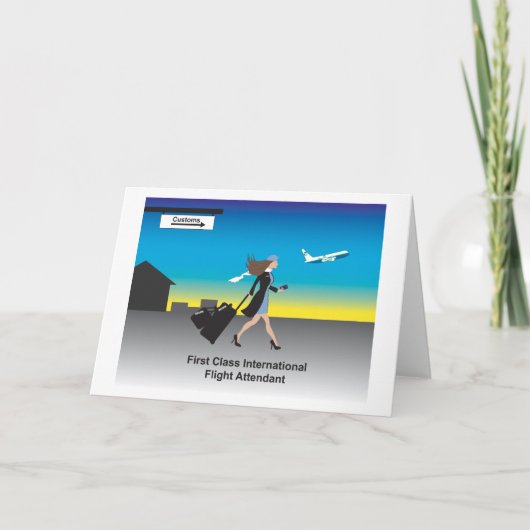 1st Class International Flight Attendant Karte (Vorderseite)