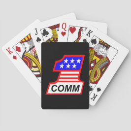 1st Combat Comm "1" logo Spielkarten