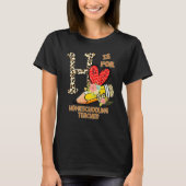 1st Day Of School Homeschooling Teacher Leopard Fl T-Shirt (Vorderseite)