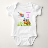 1st Easter Personalized Bunny delivers Easter Eggs Baby Strampler (Vorderseite)