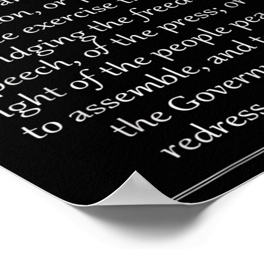 1st First Amendment U.s. Constitution Patriot  Poster (Ecke)