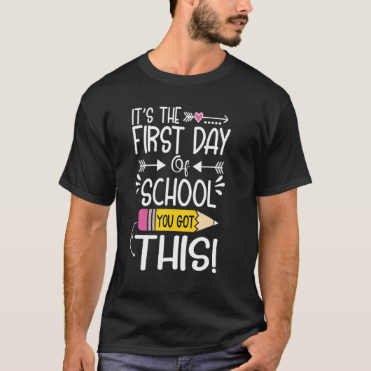 1st First Day Of School For Teacher Boys Girls Tee (Vorderseite)