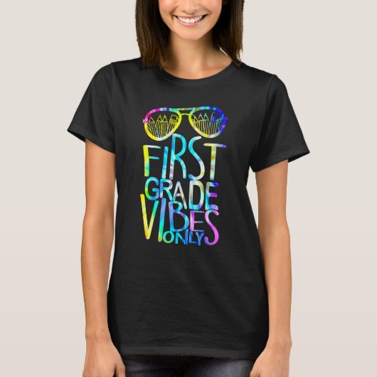 1st First Grade Vibes Only Back To School Team Tea T-Shirt (Vorderseite)