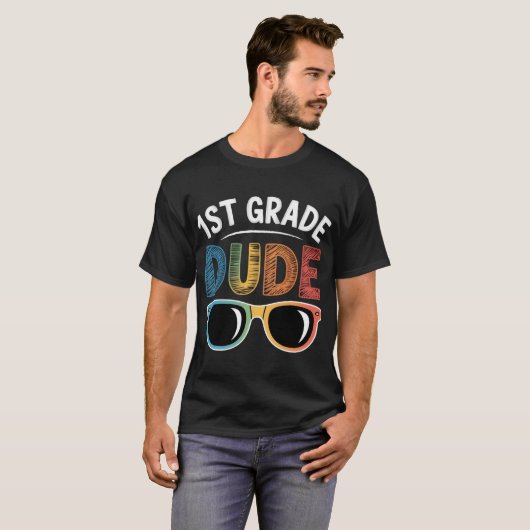 1st Grade Dude Backo School First Grade student gi T-Shirt (Vorne ganz)