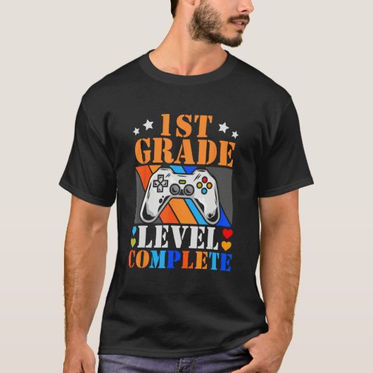 1st Grade Graduation 2023 Video Gamer First Grade T-Shirt (Vorderseite)