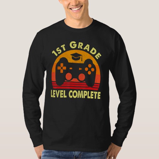 1st Grade Graduation Level Complete Video Game Gam T-Shirt (Vorderseite)